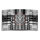 Abstrakt grau schwarz Designer Wanduhr modernes Wanduhren Design leise kein ticken dixtime 3DS-0208