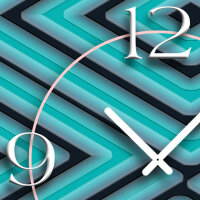 Abstrakt Labyrinth türkis Designer Wanduhr modernes Wanduhren Design leise kein ticken dixtime 3DS-0206