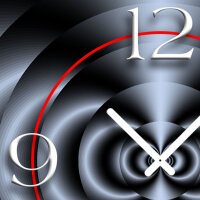 Psychodelic grau Designer Wanduhr modernes Wanduhren Design leise kein ticken dixtime 3DS-0201