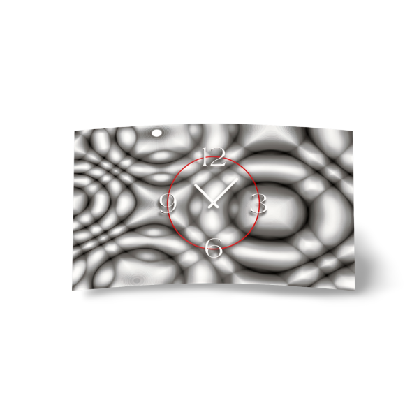 Psychodelic grau Designer Wanduhr modernes Wanduhren Design leise kein ticken dixtime 3DS-0200