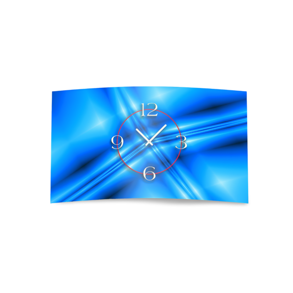 Abstrakt blau Designer Wanduhr modernes Wanduhren Design leise kein ticken dixtime 3DS-0198