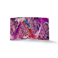 Psychodelic pink Designer Wanduhr modernes Wanduhren...