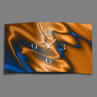 Abstrakt kobaltblau kupfer  Designer Wanduhr modernes...
