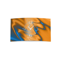 Abstrakt kobaltblau kupfer  Designer Wanduhr modernes...