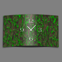 Abstrakt grün anthrazit Designer Wanduhr modernes Wanduhren Design leise kein ticken dixtime 3DS-0182