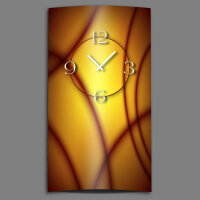 Abstrakt orange aubergine Designer Wanduhr modernes Wanduhren Design leise kein ticken dixtime 3DS-0178