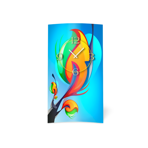 Regenbogenbaum Designer Wanduhr modernes Wanduhren Design leise kein ticken dixtime 3DS-0174