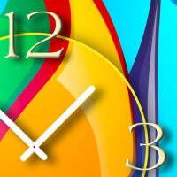 Regenbogenbaum Designer Wanduhr modernes Wanduhren Design leise kein ticken dixtime 3DS-0174