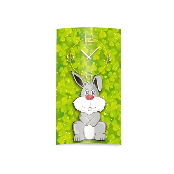 Bunny Häschen Designer Wanduhr modernes Wanduhren Design leise kein ticken dixtime 3DS-0172