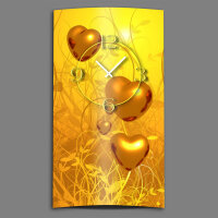 Vintage Herzen Designer Wanduhr modernes Wanduhren Design leise kein ticken dixtime 3DS-0169