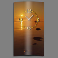 Sonnenuntergang Meer  Designer Wanduhr modernes Wanduhren Design leise kein ticken dixtime 3DS-0166