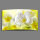 Blumen weiß gelb Designer Wanduhr modernes Wanduhren Design leise kein ticken dixtime 3DS-0153