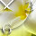 Blumen weiß gelb Designer Wanduhr modernes Wanduhren Design leise kein ticken dixtime 3DS-0153