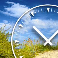 Strand Düne Natur Designer Wanduhr modernes Wanduhren Design leise kein ticken dixtime 3DS-0151