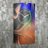 Abstrakt hochkant Designer Wanduhr modernes Wanduhren Design leise kein ticken dixtime 3DS-0150