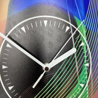 Abstrakt hochkant Designer Wanduhr modernes Wanduhren Design leise kein ticken dixtime 3DS-0150