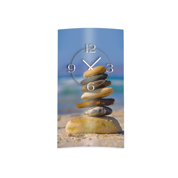 Kiesel Strand Zen Designer Wanduhr modernes Wanduhren Design leise kein ticken dixtime 3DS-0146