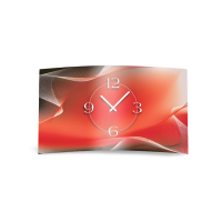 Abstrakt rot grau Designer Wanduhr modernes Wanduhren...