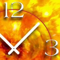 Abstrakt Feuer und Flamme Designer Wanduhr modernes Wanduhren Design leise kein ticken dixtime 3DS-0141
