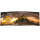Wanduhr XXL 3D Optik Dixtime Sonnenuntergang Schloss 30x90 cm leises Uhrwerk GL-015