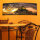 Wanduhr XXL 3D Optik Dixtime Sonnenuntergang Schloss 30x90 cm leises Uhrwerk GL-015