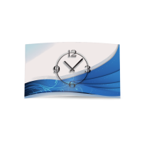 Ornament weiß blau Designer Wanduhr modernes...