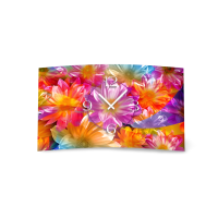 bunte Blumen Designer Wanduhr modernes Wanduhren Design...
