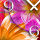 bunte Blumen Designer Wanduhr modernes Wanduhren Design leise kein ticken dixtime 3DS-0130