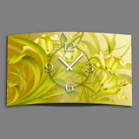 Lilien Designer Wanduhr modernes Wanduhren Design leise kein ticken dixtime 3DS-0129