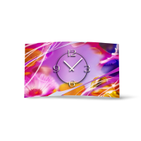 rosa Blumen Designer Wanduhr modernes Wanduhren Design...