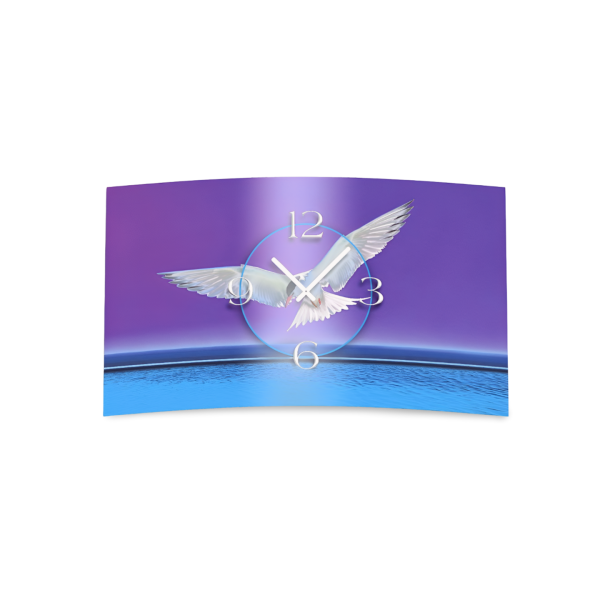 Möwe Designer Wanduhr modernes Wanduhren Design leise kein ticken dixtime 3DS-0125