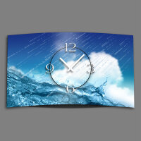 Regen Wasser Designer Wanduhr modernes Wanduhren Design leise kein ticken dixtime 3DS-0122