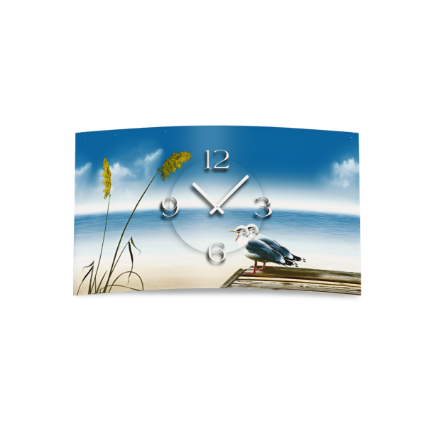 Möwen Designer Wanduhr modernes Wanduhren Design leise kein ticken dixtime 3DS-0121