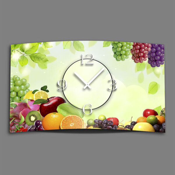 Obst Designer Wanduhr modernes Wanduhren Design leise kein ticken dixtime 3DS-0114