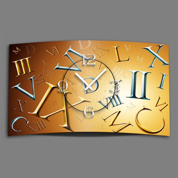 römische Zahlen Designer Wanduhr modernes Wanduhren Design leise kein ticken dixtime 3DS-0110