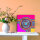 Tischuhr 30cmx30cm inkl. Alu-Ständer -modernes Design pink bunt poppig geräuschloses Quarzuhrwerk -Kaminuhr-Standuhr TU6104 DIXTIME