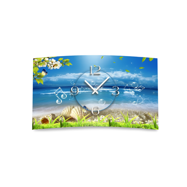 Strand Idylle Designer Wanduhr modernes Wanduhren Design leise kein ticken dixtime 3DS-0100
