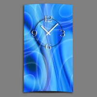 Abstrakt blau Designer Wanduhr modernes Wanduhren Design leise kein ticken dixtime 3DS-0087