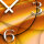 Abstrakt orange Designer Wanduhr modernes Wanduhren Design leise kein ticken dixtime 3DS-0085