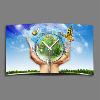 Love Peace Harmony Designer Wanduhr modernes Wanduhren Design leise kein ticken dixtime 3DS-0082
