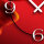 Abstrakt Seide rot Designer Wanduhr modernes Wanduhren Design leise kein ticken dixtime 3DS-0078