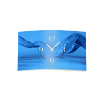 Abstrakt Seide blau Designer Wanduhr modernes Wanduhren...