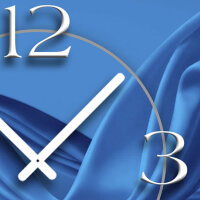 Abstrakt Seide blau Designer Wanduhr modernes Wanduhren Design leise kein ticken dixtime 3DS-0075