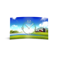 Landschaft Windmühle Designer Wanduhr modernes...