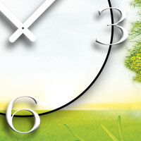 Landschaft Designer Wanduhr modernes Wanduhren Design leise kein ticken dixtime 3DS-0072