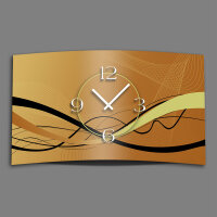 Abstrakt schwarz beige Designer Wanduhr modernes...