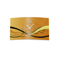 Abstrakt schwarz beige Designer Wanduhr modernes...