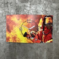 Feuerwehr Designer Wanduhr modernes Wanduhren Design leise kein ticken dixtime 3DS-0062