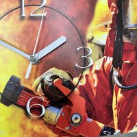 Feuerwehr Designer Wanduhr modernes Wanduhren Design leise kein ticken dixtime 3DS-0062
