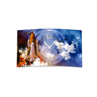 Space Rakete Weltall Designer Wanduhr modernes Wanduhren...